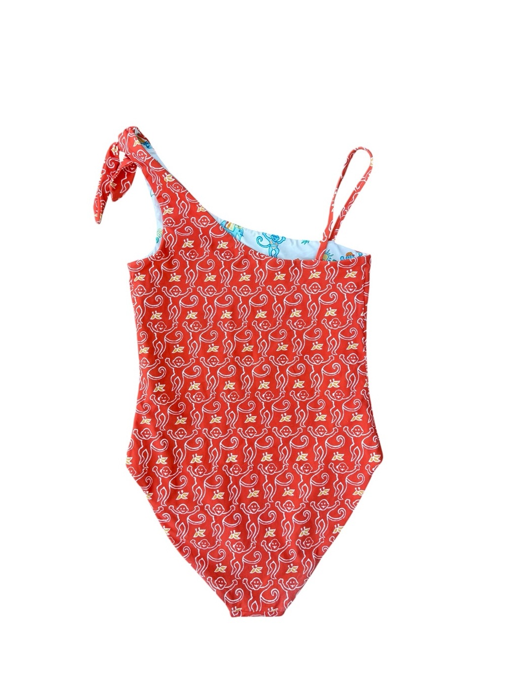 Roller Rabbit Girls Monkey Swimsuit Reversible Size 14/16